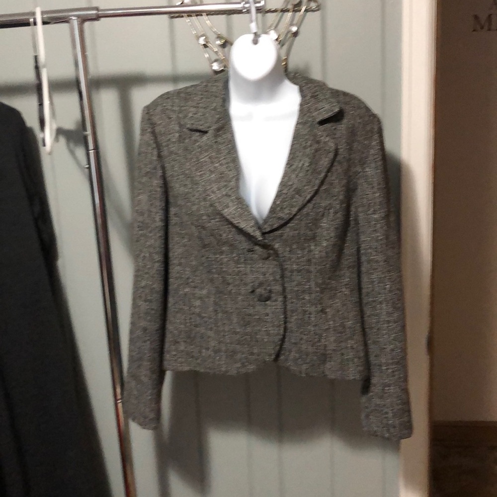 Hillard & Hanson b/w tweed blazer size 16P - Picture 1 of 7